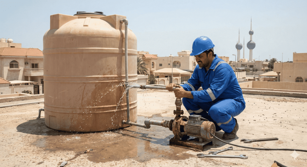 مشاكل ضغط المياه والمضخات فى الكويت
