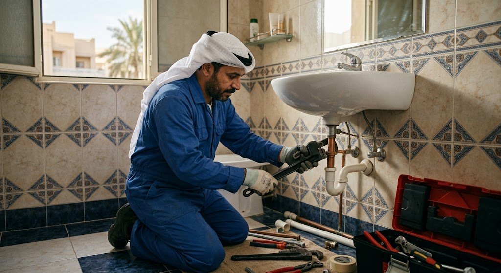 سباك صحي عبدالله المبارك الكويت لخدمات السباكة والصيانة المنزلية الفورية