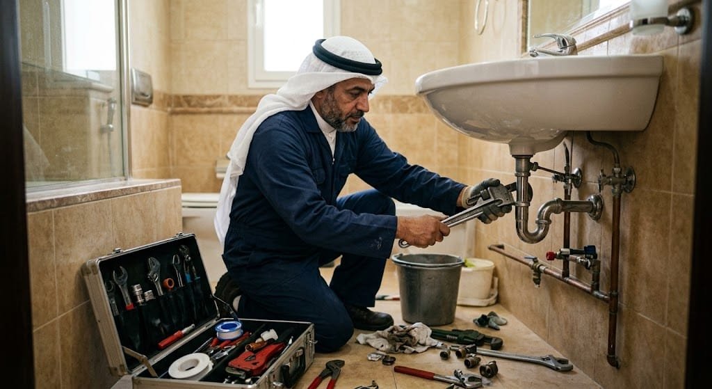 سباك صحي الشعب الكويت لخدمات السباكة والصيانة المنزلية الفورية